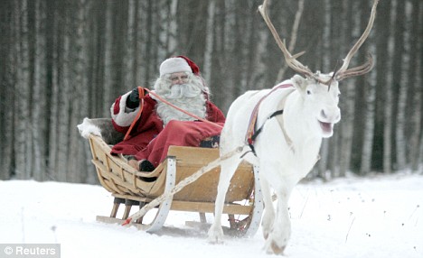 Santa, having all the fun!